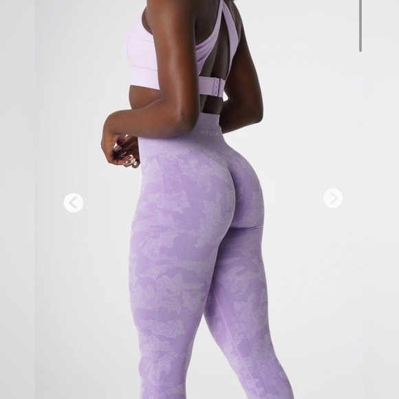 Lilac Camo Seamless Leggings, size L - Picture 3 of 11